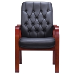 Кресло Everprof Monaco Wood (Монако Вуд) CF Экокожа Черный EP-082 W PU Black CF — изображение 2
